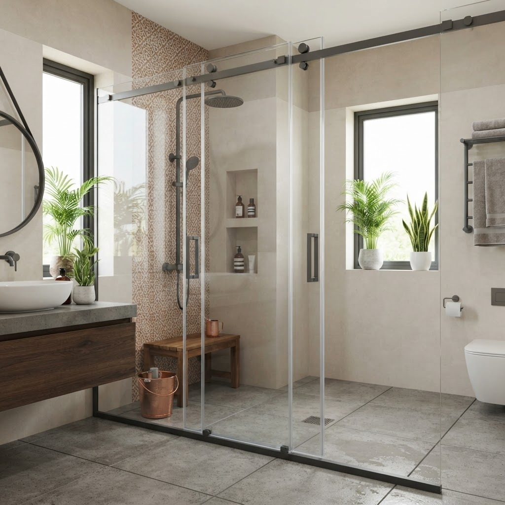 Divyansh glass bathroom door project